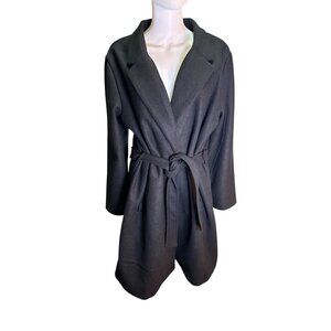 Love For Humanity Coulture Black Label Trench Coat Black Women's Size XL EUC